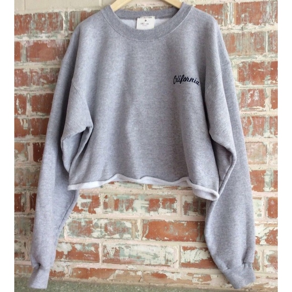 Brandy Melville Tops - John Galt Embroidered California Crop Sweatshirt
